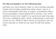 English Worksheet: Punctuation exercise