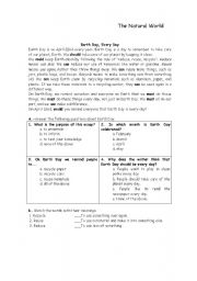 English Worksheet: natural worls  by using modals