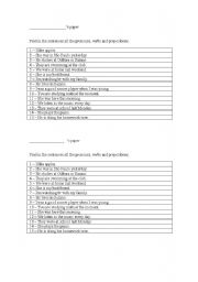 English Worksheet: Find the verbs and the correct verb tense