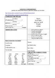 English worksheet: I CAN BE YOUR HERO