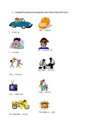 English Worksheet: affirmative and negative of the verb to be