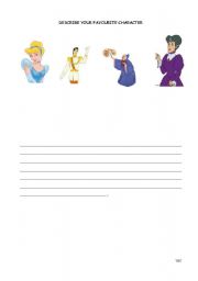 English Worksheet: Describe a character