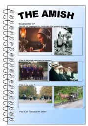 The Amish (reading and comprehension, vocabulary, daily routine...)