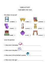 English worksheet: Video Activity - Pooh meets the Tiger