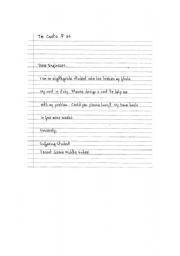 English Worksheet: worksheet