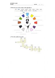 English Worksheet: colour matching worksheet