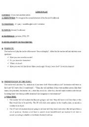 English Worksheet: Lesson plan- Second Conditional