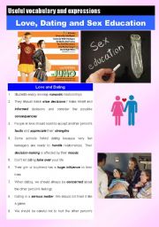 English Worksheet: Love, Dating and Sex Education
