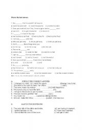 English Worksheet: exercises about causatives