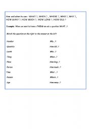 English worksheet: How and When 