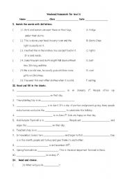 English Worksheet: practice of holidays and some other grammar practice