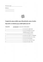 English worksheet: test for an english lang. championship/elementary