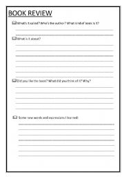 English worksheet: A Book Review