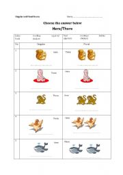 english worksheets singular and plural nouns