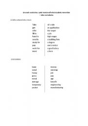 English worksheet: Salaries and money quick revision exercise