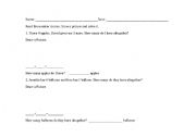 English worksheet: Math Addition and Subtraction Number Stories Worksheet