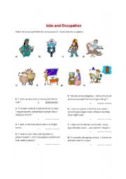 English worksheet: Jobs and Occupation matching worksheet