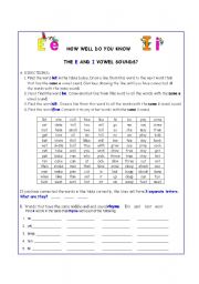 How Well Do you Know the E and I Vowel Sounds?