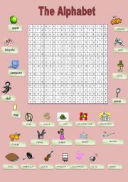 English Worksheet: crossword puzzle THE ALPHABET