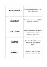 English worksheet: The Olympic Games-Domino