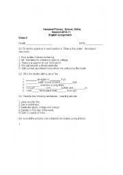 English Worksheet: articles worksheet