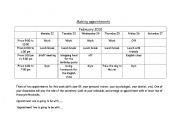 English worksheet: Making appointments