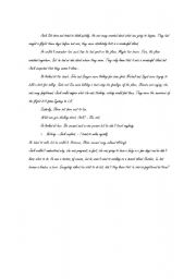 English worksheet: Continue the story