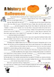 A History of Halloween : VIDEO ( 4 pages )