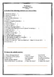 English Worksheet: General Grammar