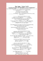 taylor swift our song lyrics