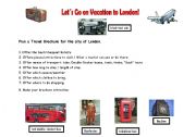 English Worksheet: Planning a Brouchure of  London