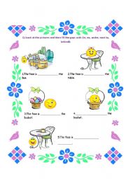 English worksheet: prepositions