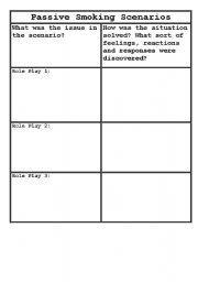 English worksheet: Passive smoking worksheet