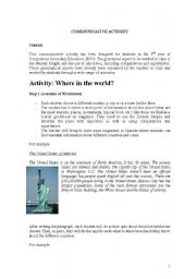 English worksheet: Where in the world