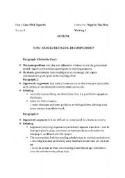 English worksheet: english journal