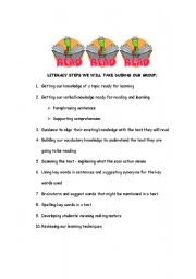 English worksheet: Guided Reading Rituals and Routines