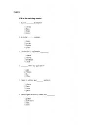 English worksheet: Pop-quizz