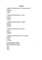 English Worksheet: exam