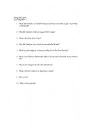 English worksheet: TFA