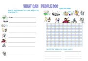 English Worksheet: what can you do?