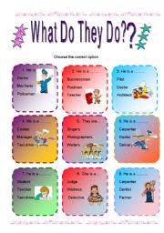 English Worksheet: What do they do? Jobs and Occupations