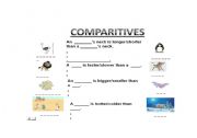 English Worksheet: Comparitives