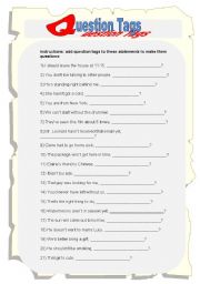 Question Tags Worksheet