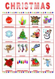 Christmas vocabulary worksheets