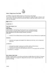 English worksheet: lesson plan subjunctive