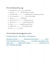 English worksheet: Fill with a/an 