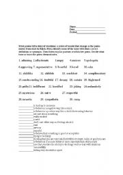 English Worksheet: Poetry Tones definitions