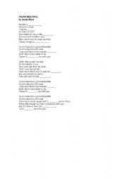 English worksheet: Fill the gaps in the lyrics