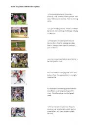 English Worksheet: Sports descriptions