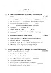 English worksheet: English Articles, Punctuations and Tenses